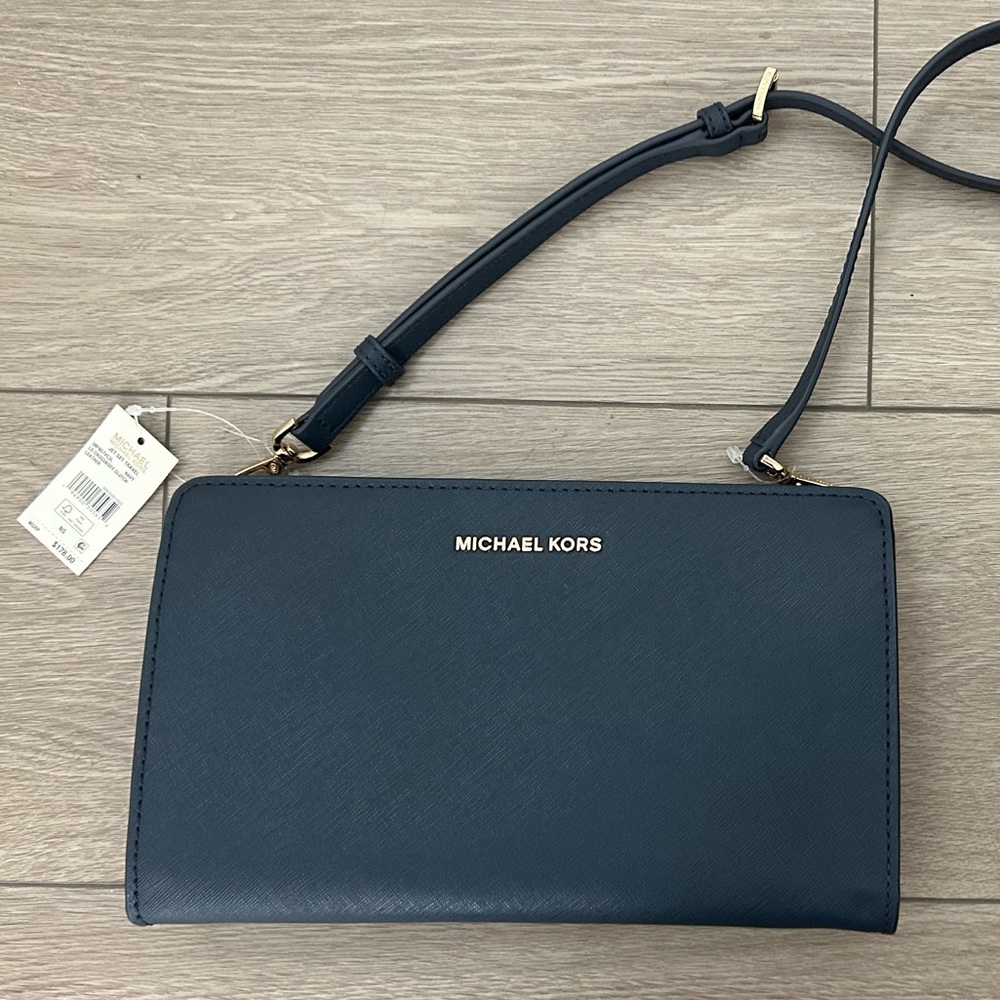Michael Kors Jet Set Medium Leather Flap Crossbody
